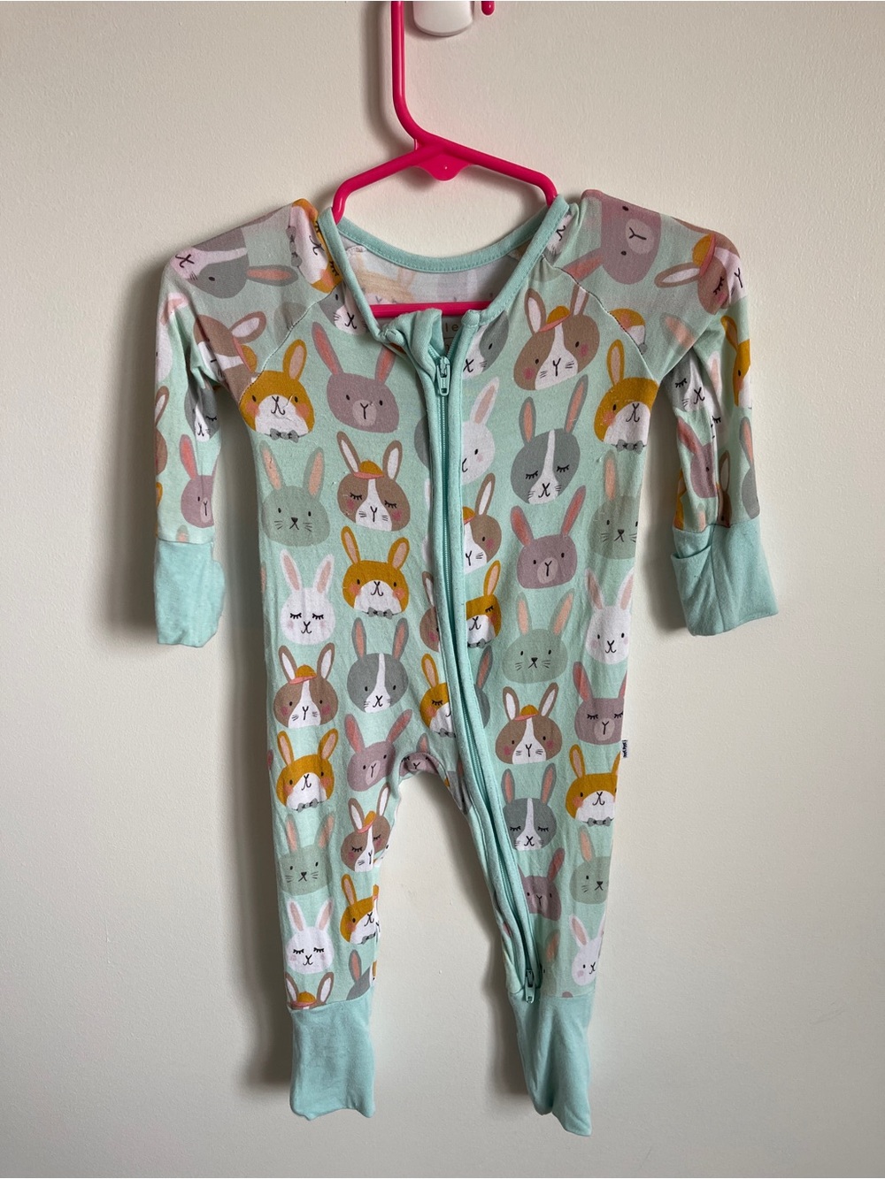 Little Sleepies Bunny Print Zippy 0-3M
